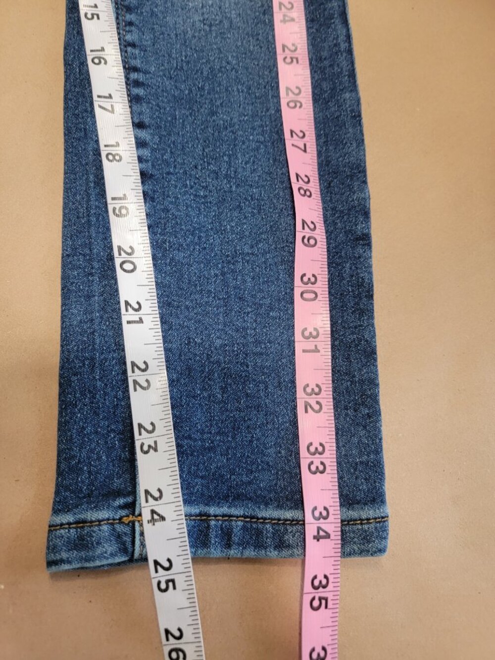 No Boundaries Size 7 Dark Wash High Rise Sculpting Skinny Crop Denim Blue Jeans - Picture 10 of 13